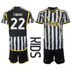 Maillot de foot Juventus Timothy Weah #22 Domicile enfant 2023-24 Manches Courte (+ pantalon court)